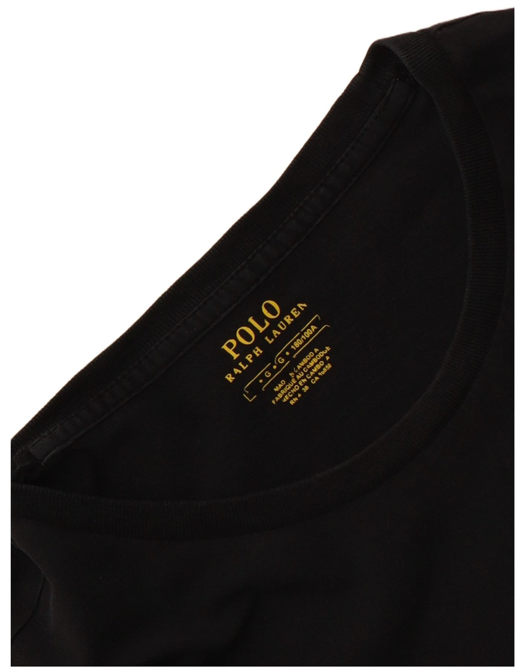 Polo Ralph Lauren Womens T-Shirt Top UK 16 Large Black