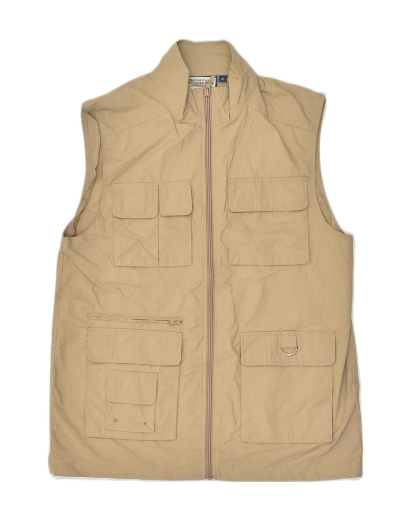 MOUNTAIN WAREHOUSE Mens Utility Gilet UK 38 Medium Beige Polyester | Vintage Mountain Warehouse | Thrift | Second-Hand Mountain Warehouse | Used Clothing | Messina Hembry 