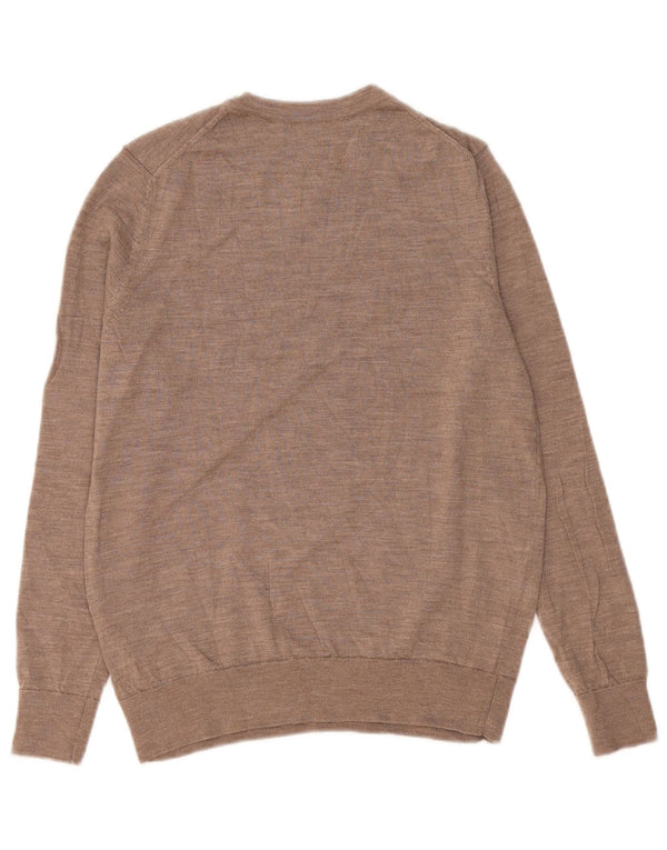 Marks & Spencer Womens Crew Neck Jumper Sweater UK 14 Medium Brown Flecked