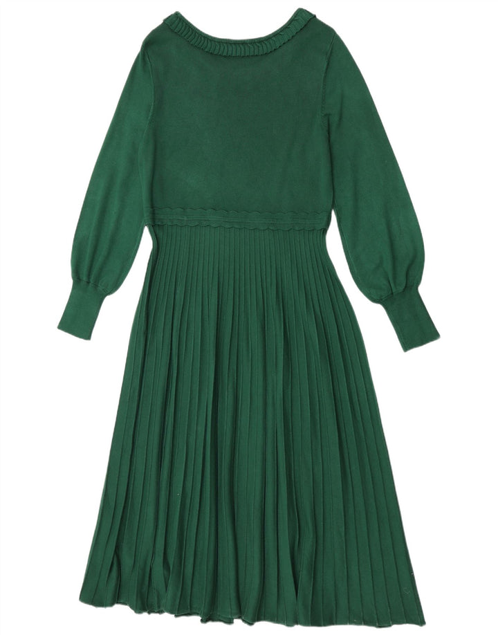 Monsoon Womens Jumper Dress UK 14 Large Green