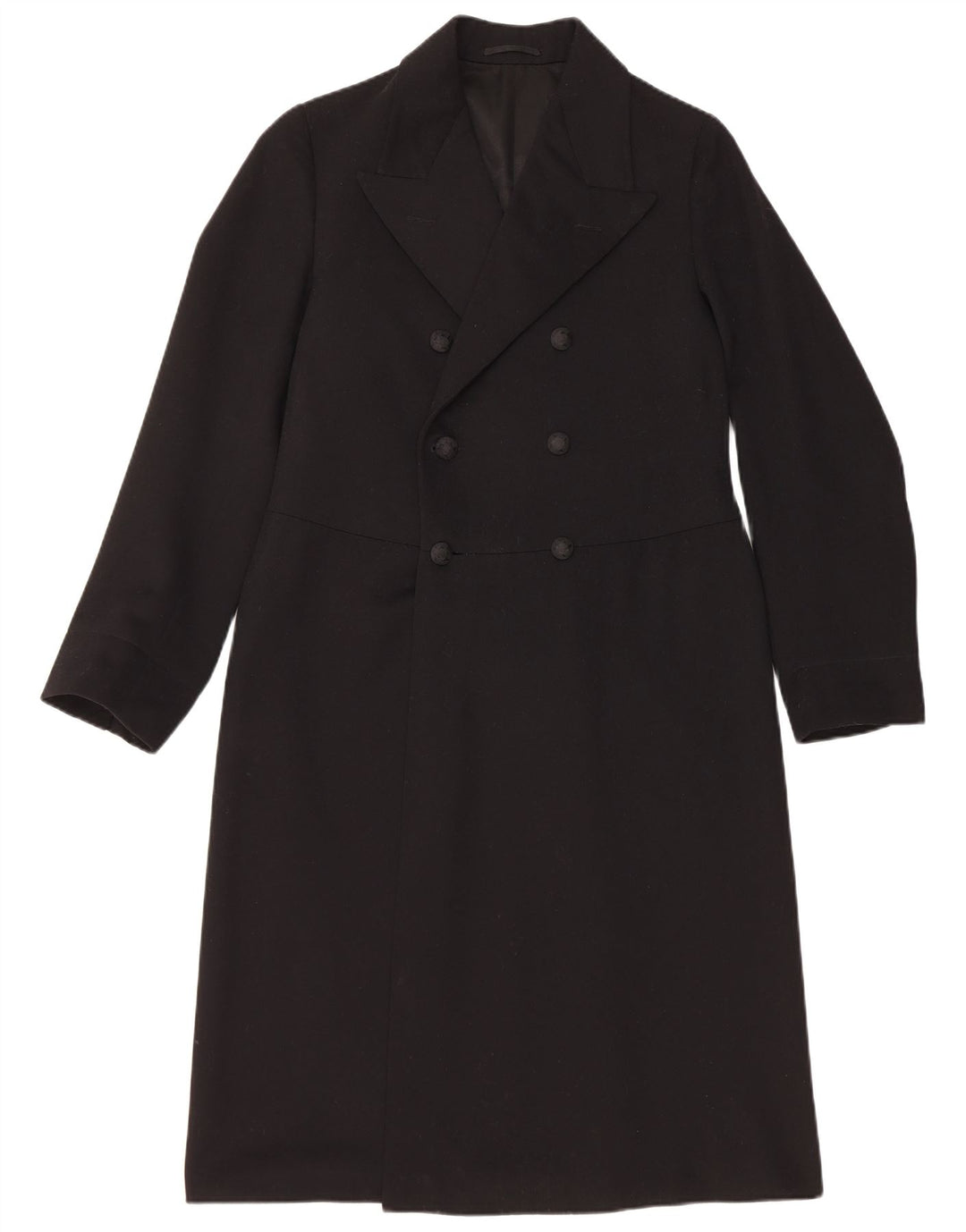 Vintage Mens Double Breasted Coat UK 34 XS Black