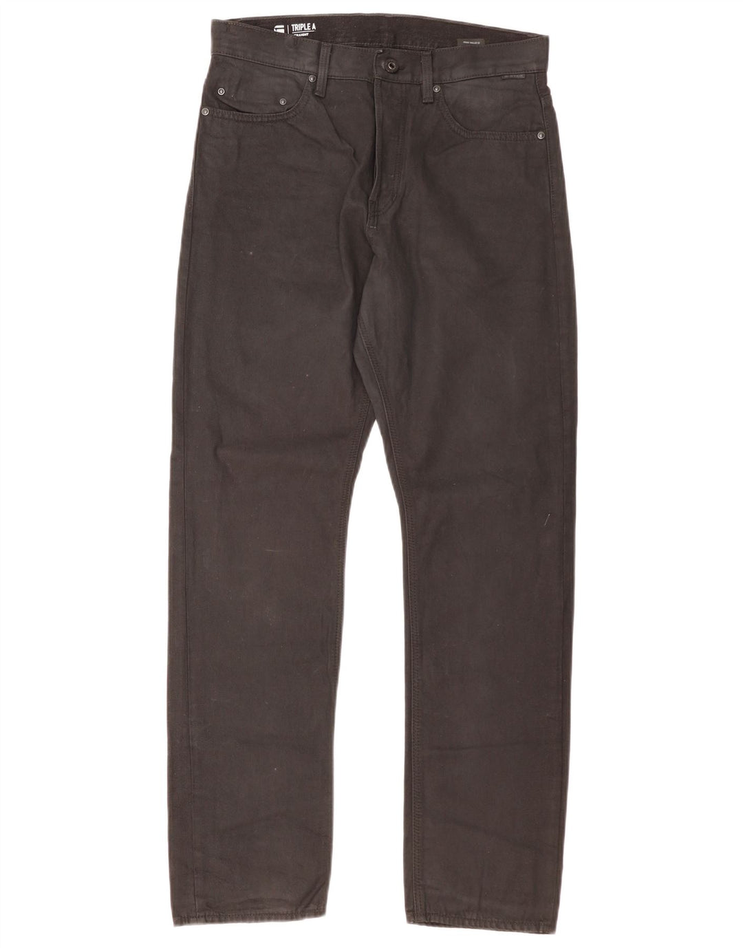 G-Star Mens Straight Jeans W31 L32 Black Cotton