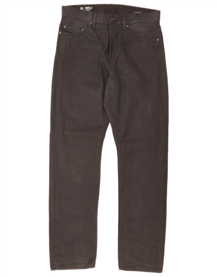 G-Star Mens Straight Jeans W31 L32 Black Cotton