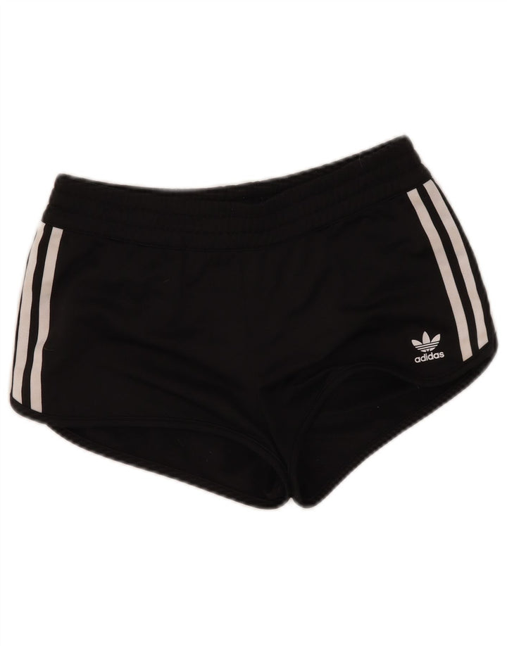 Adidas Womens Sport Shorts UK 10 Small Black Polyester