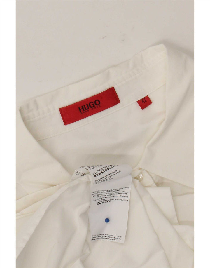 Hugo Boss Womens Shirt IT 42 Medium White Cotton