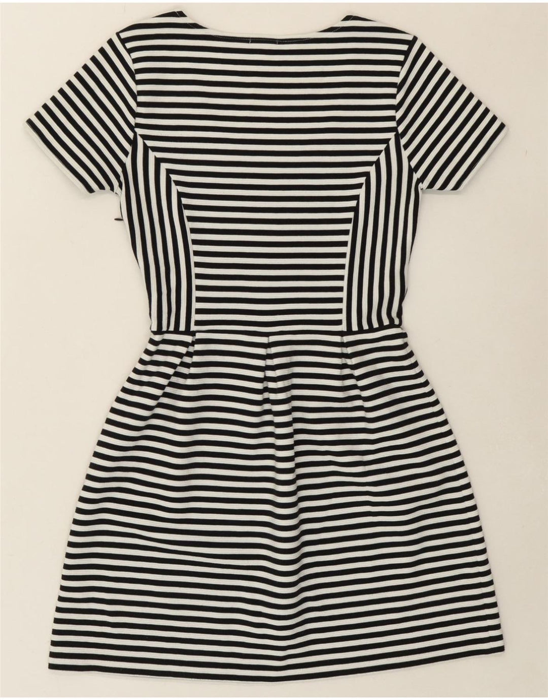 J. CREW Womens A-Line Dress US 4 Small Black Striped Polyester Vintage J. Crew and Second-Hand J. Crew from Messina Hembry 
