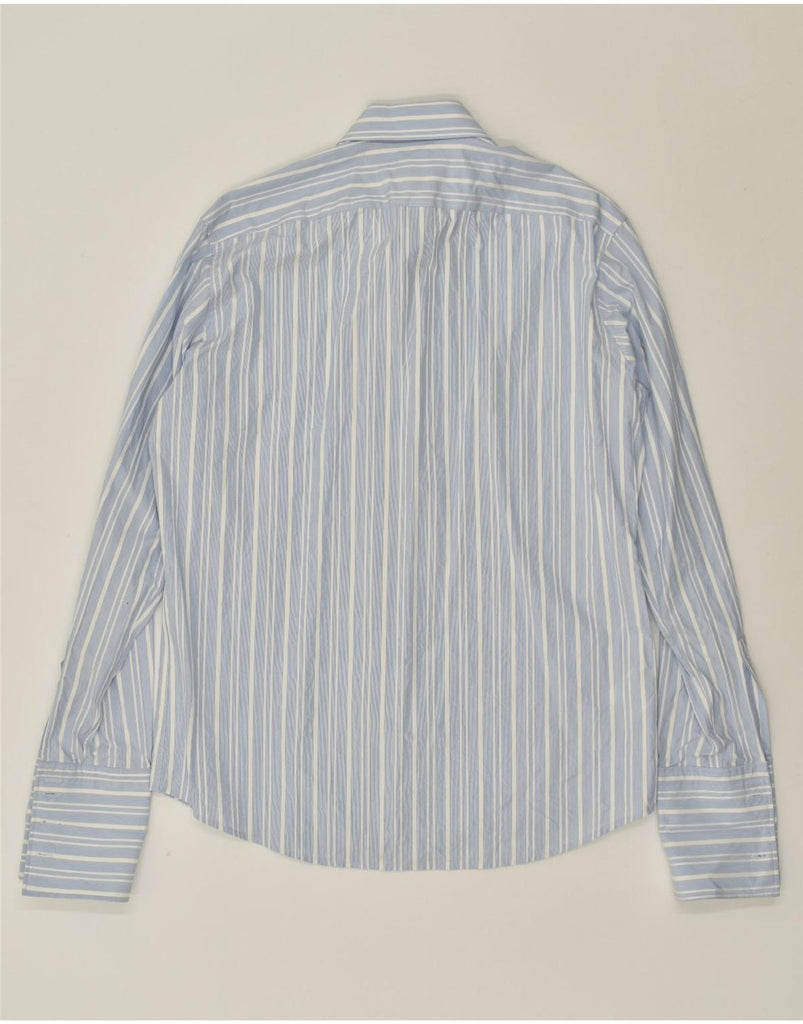 HUGO BOSS Mens Shirt Size 16 41 Large Blue Striped Cotton | Vintage Hugo Boss | Thrift | Second-Hand Hugo Boss | Used Clothing | Messina Hembry 