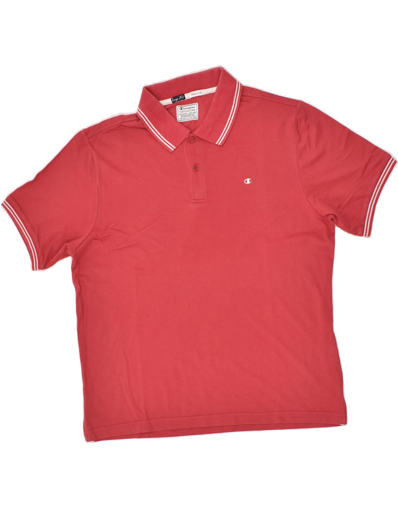 CHAMPION Mens Easy Fit Polo Shirt Medium Pink Cotton | Vintage Champion | Thrift | Second-Hand Champion | Used Clothing | Messina Hembry 