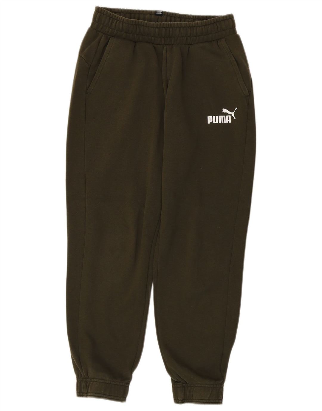 PUMA Boys Tracksuit Trousers Joggers 13-14 Years  Khaki Cotton