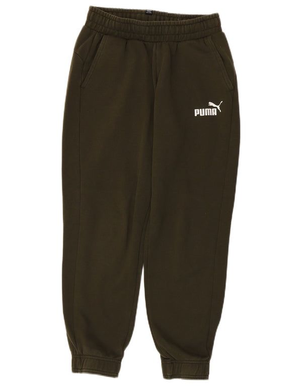 PUMA Boys Tracksuit Trousers Joggers 13-14 Years  Khaki Cotton