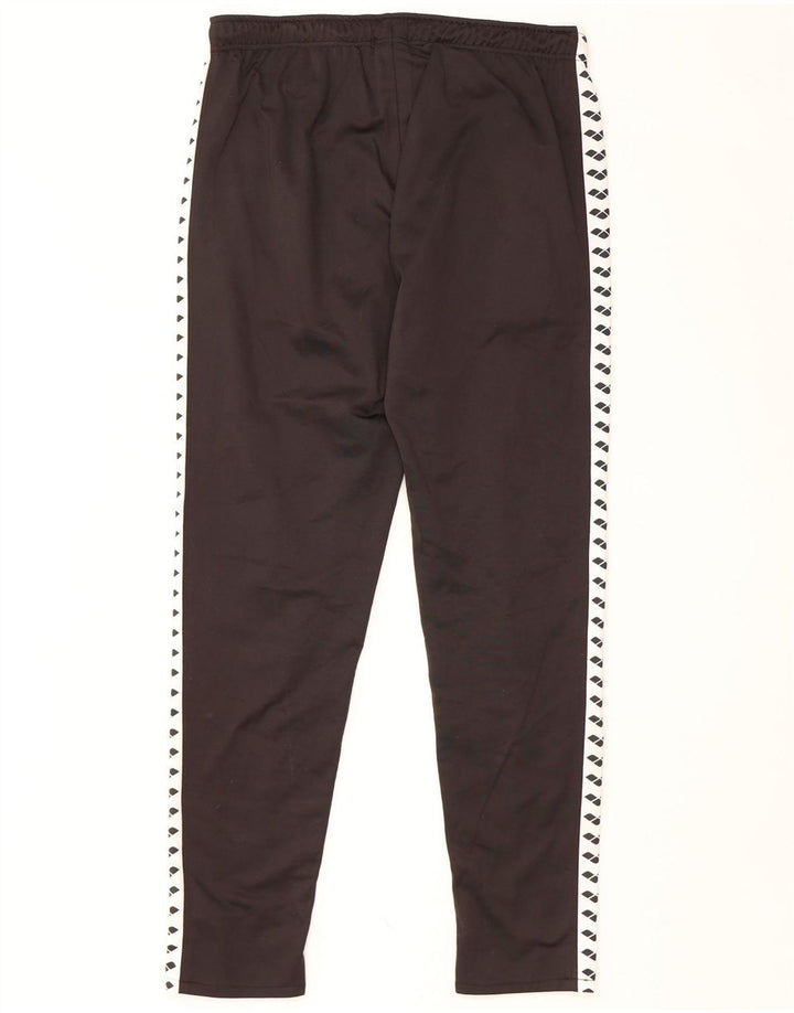 ARENA Mens Graphic Tracksuit Trousers Medium  Black Colourblock Polyester