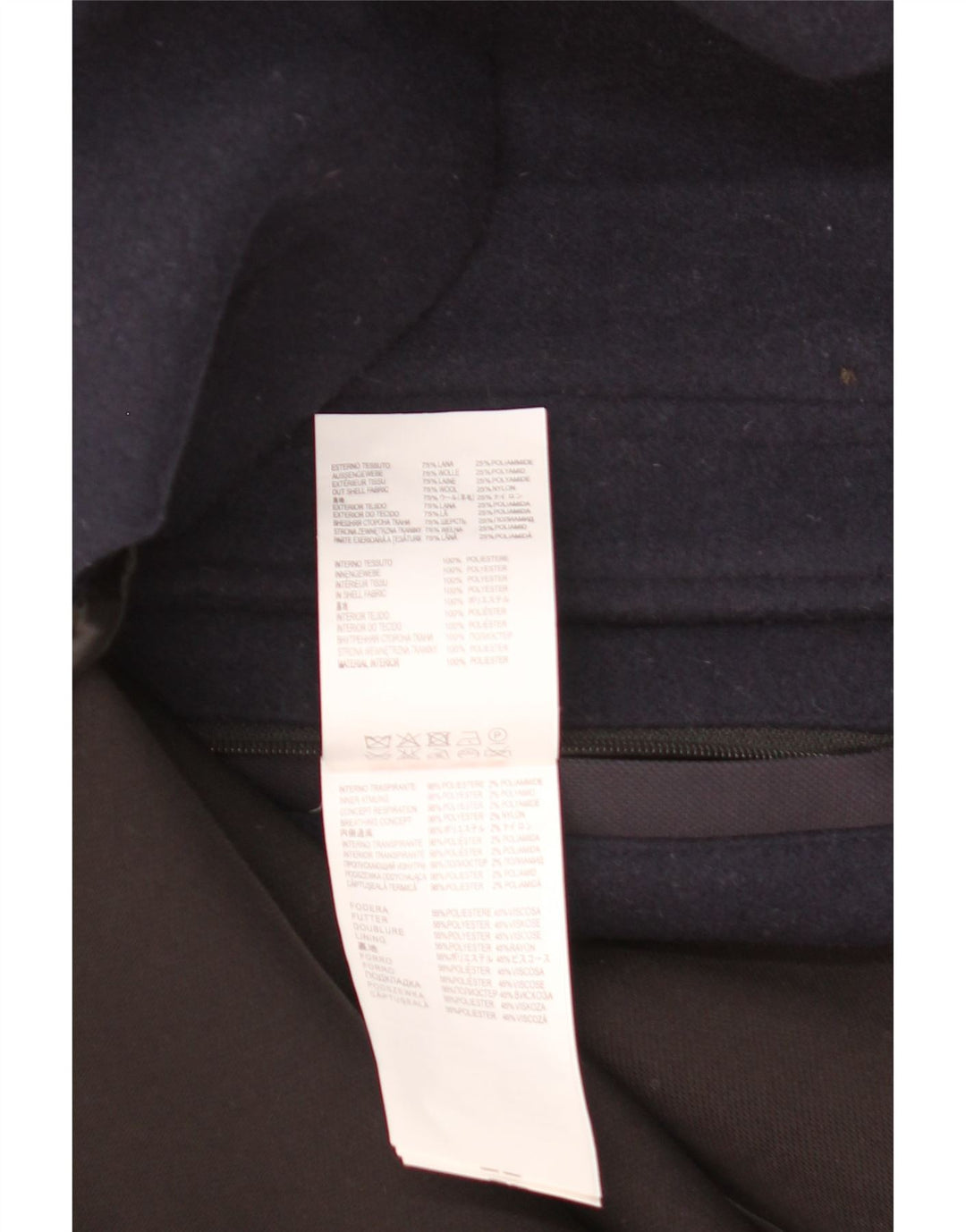 GEOX Mens Respira Utility Jacket UK 42 XL Navy Blue Wool
