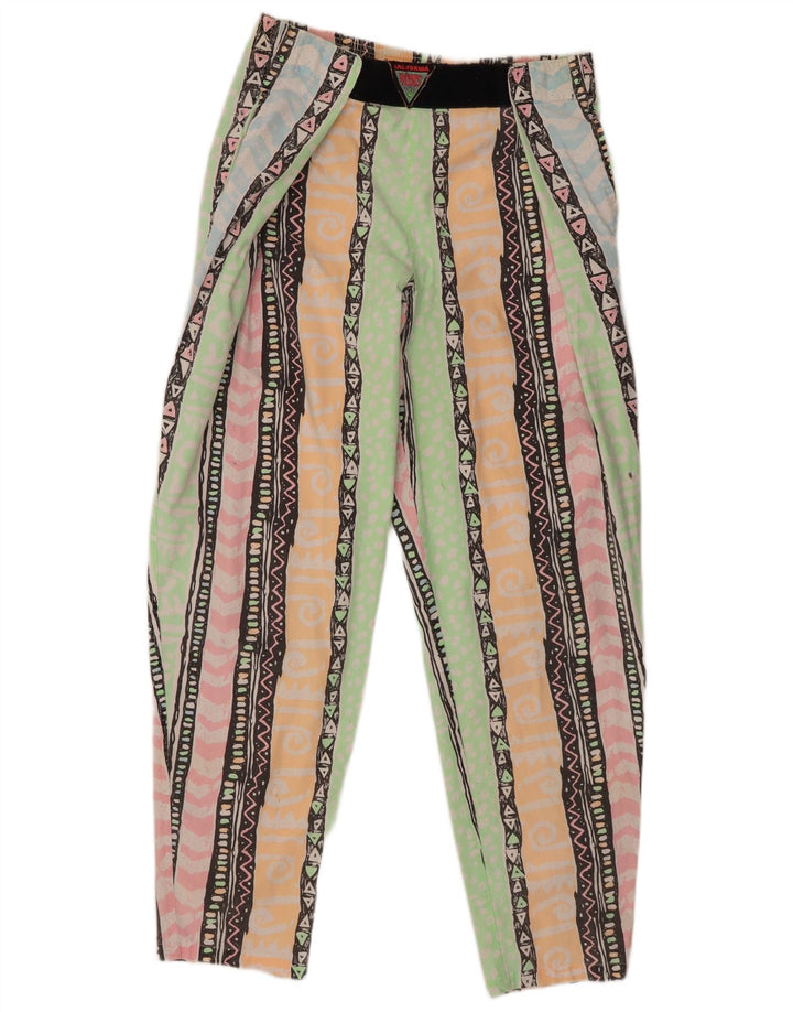 Blues Womens High Waist Tapered Trousers W34 L31 Multicoloured Geometric