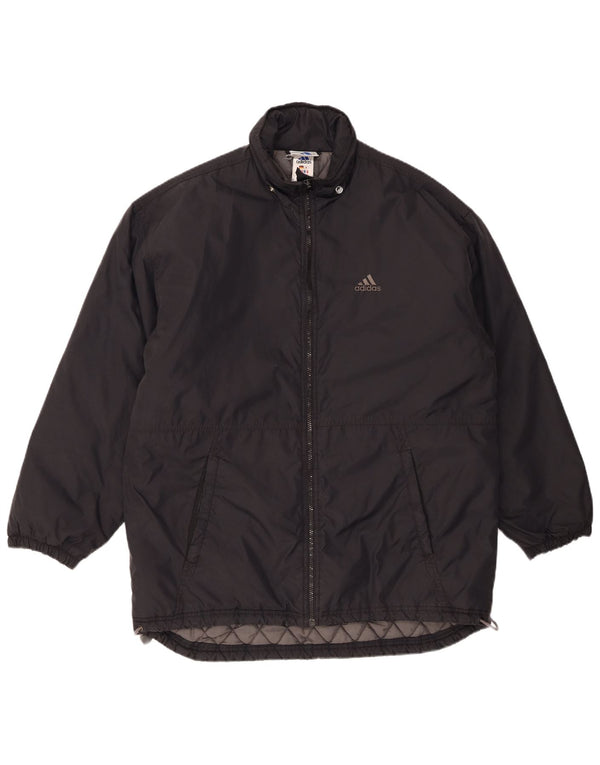 Adidas Mens Graphic Windbreaker Coat UK 38/40 Medium Black Polyamide