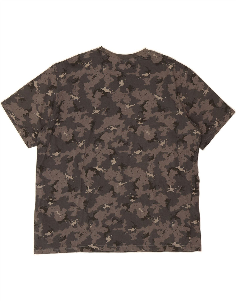 DECATHLON Mens T-Shirt Top 2XL Grey Camouflage Cotton Vintage Decathlon and Second-Hand Decathlon from Messina Hembry 