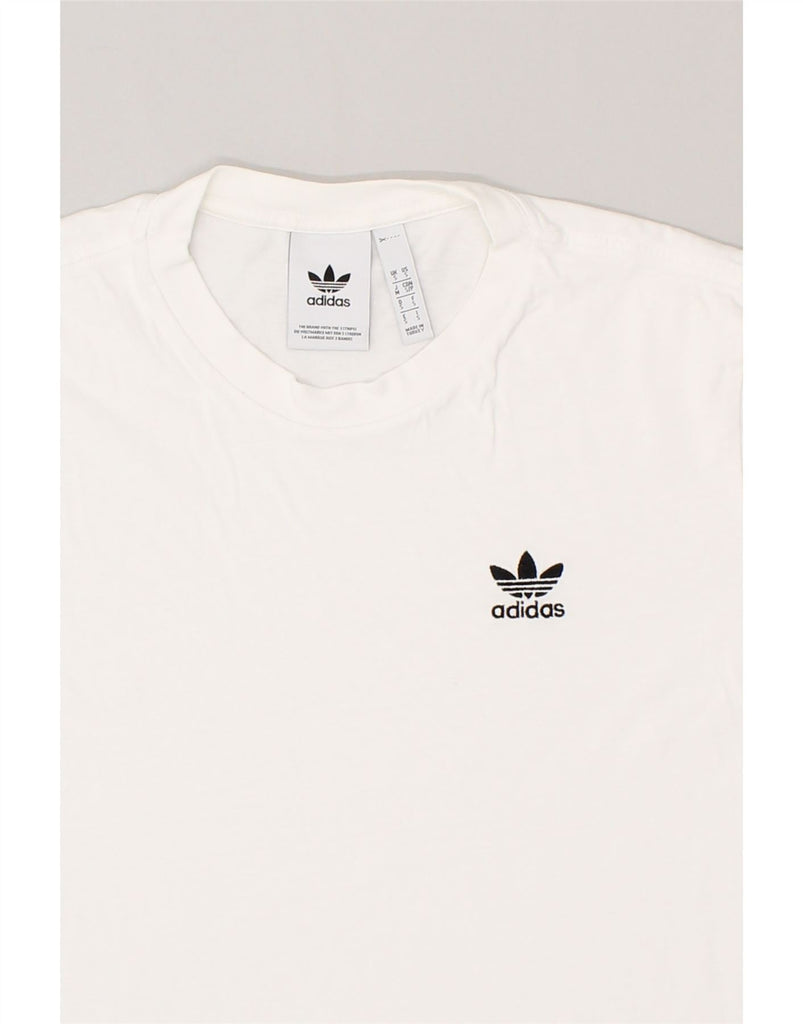 ADIDAS Mens T-Shirt Top Small White Cotton | Vintage Adidas | Thrift | Second-Hand Adidas | Used Clothing | Messina Hembry 