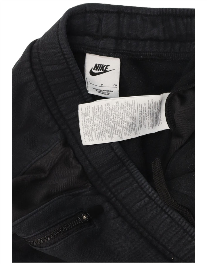 NIKE Mens Graphic Tracksuit Trousers Joggers Small  Black Cotton