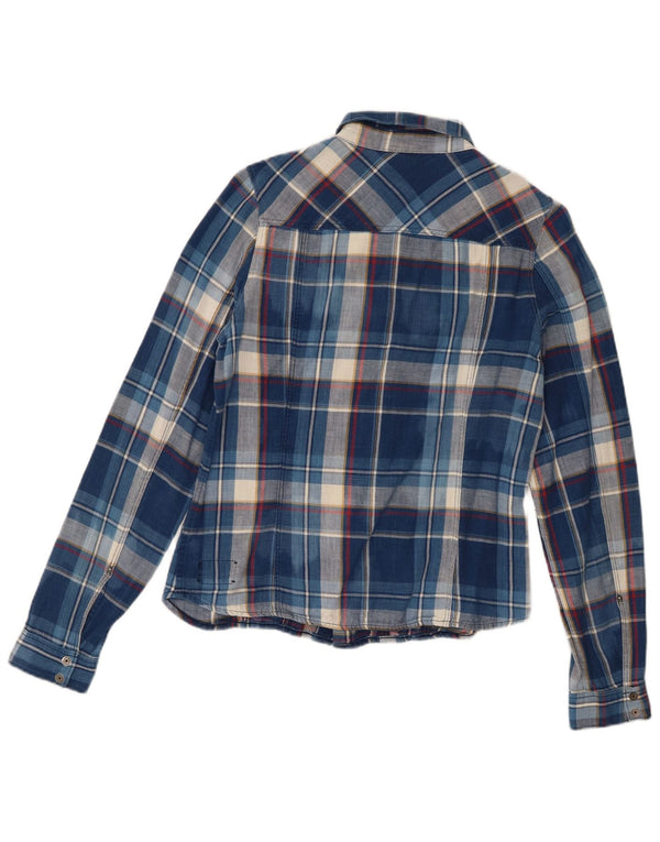 G-Star Boys Flannel Shirt 10-11 Years Blue Plaid Cotton