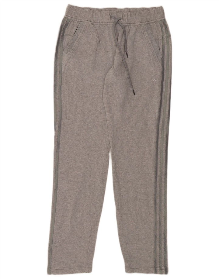 Adidas Womens Tracksuit Trousers UK 14 Large  Grey Cotton