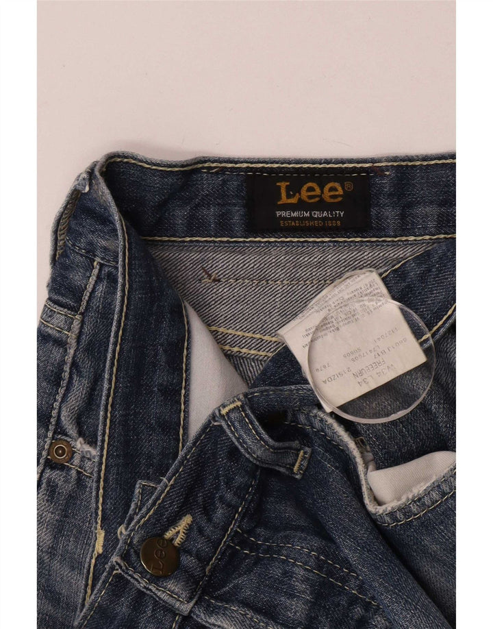 Lee Mens Freeburn Straight Jeans W34 L30 Blue Cotton