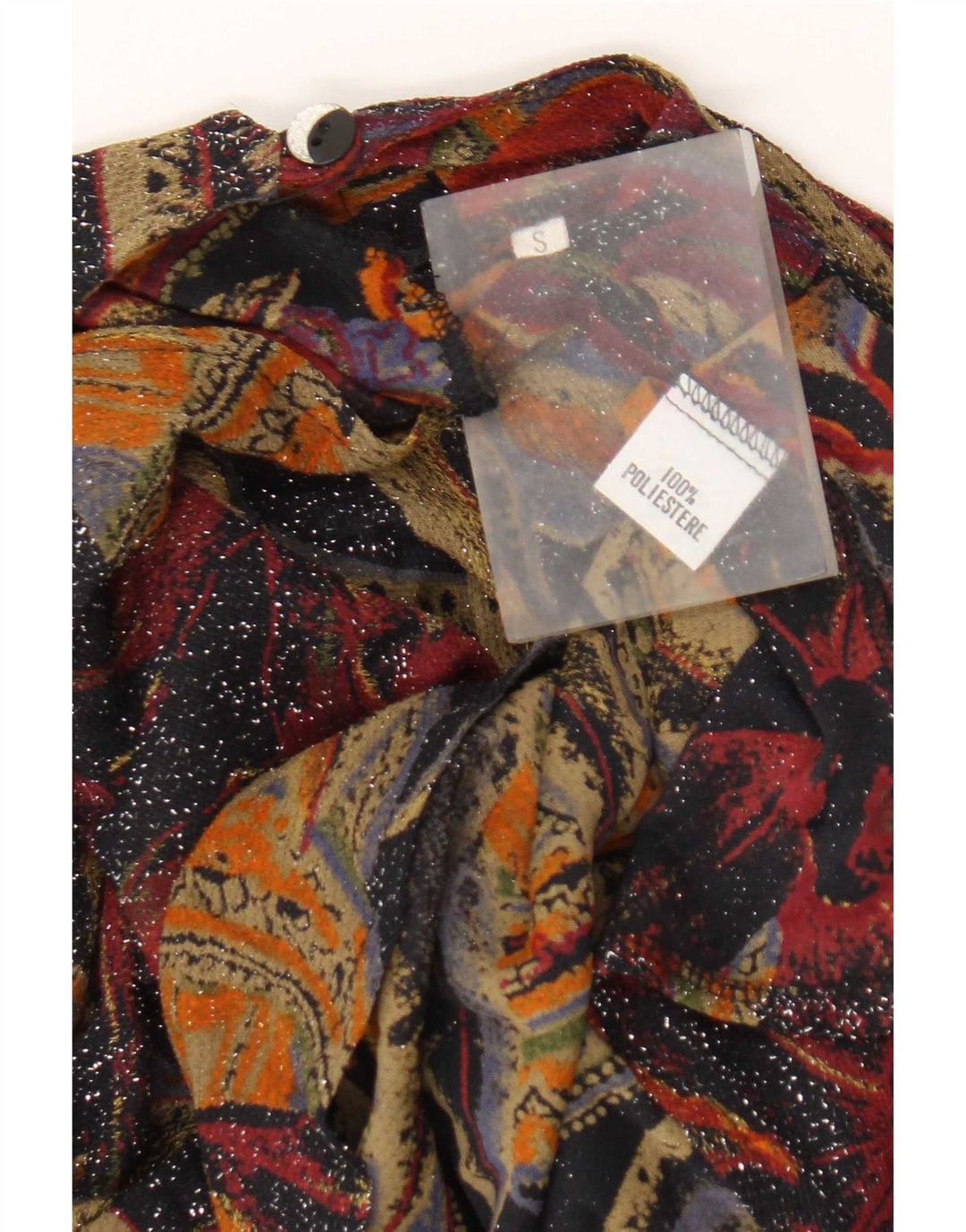 Vintage Womens Long Sleeve Blouse Top UK 10 Small Multicoloured Floral