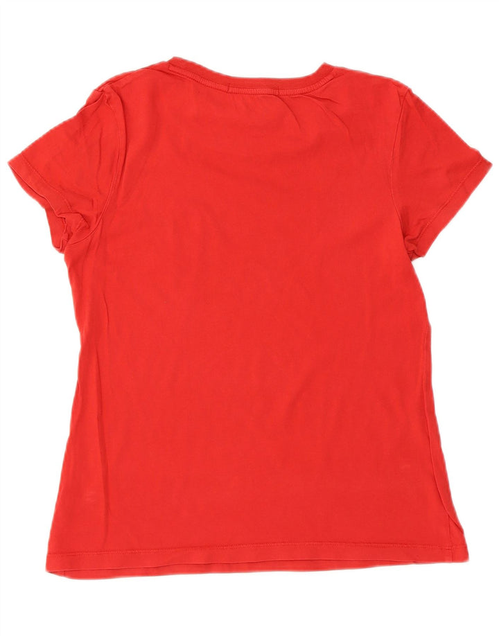 Calvin Klein Jeans Womens Graphic T-Shirt Top UK 12 Medium Red