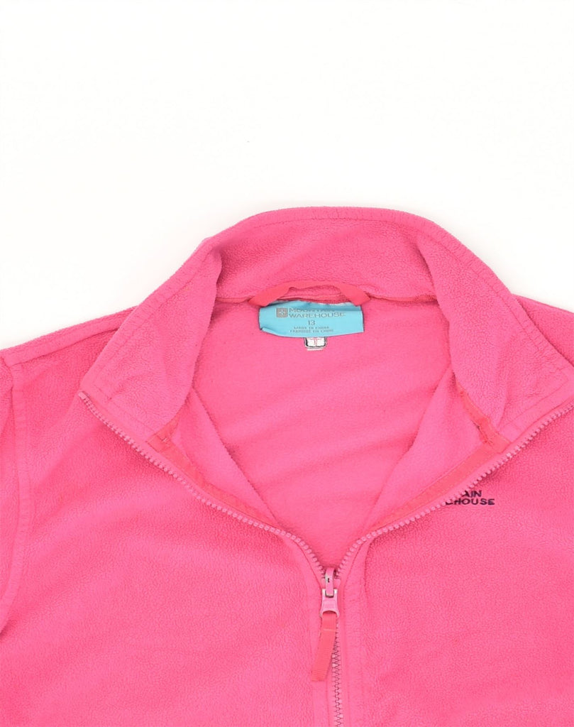 MOUNTAIN WAREHOUSE Girls Fleece Jacket 12-13 Years Pink Polyester | Vintage Mountain Warehouse | Thrift | Second-Hand Mountain Warehouse | Used Clothing | Messina Hembry 