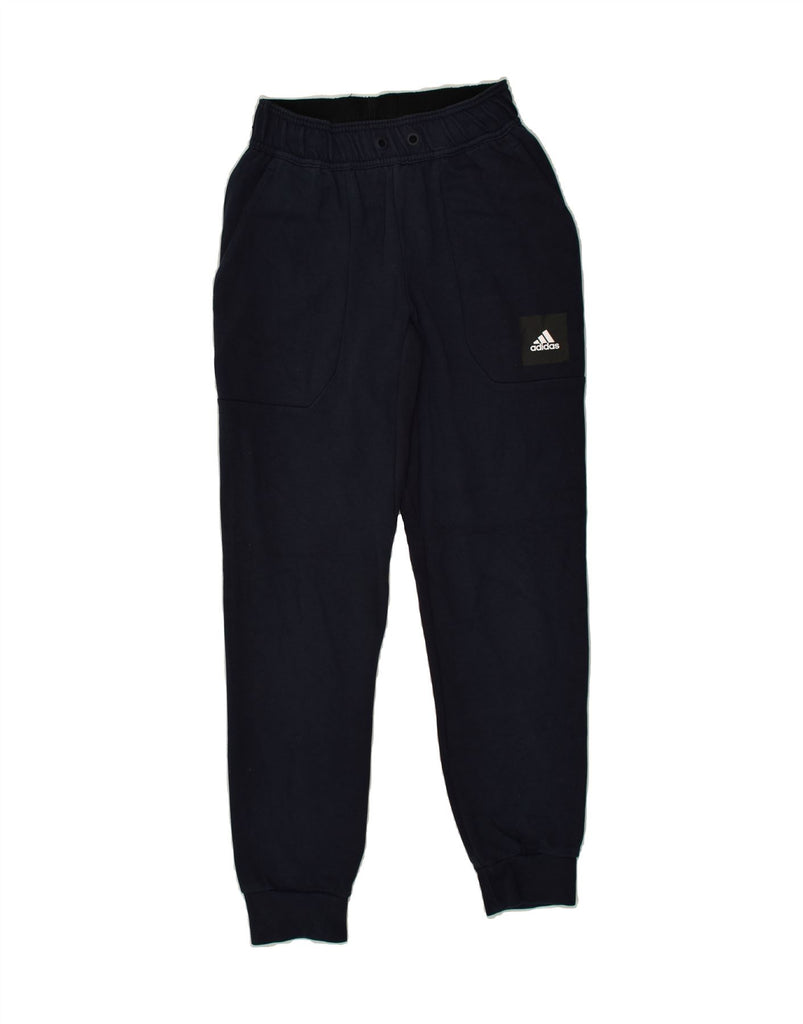 ADIDAS Mens Tracksuit Trousers Joggers XS Navy Blue Cotton | Vintage Adidas | Thrift | Second-Hand Adidas | Used Clothing | Messina Hembry 