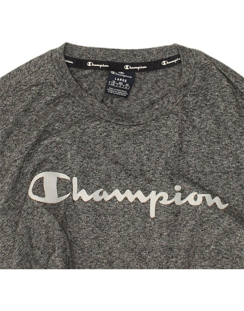 CHAMPION Mens Graphic T-Shirt Top Large Grey | Vintage Champion | Thrift | Second-Hand Champion | Used Clothing | Messina Hembry 