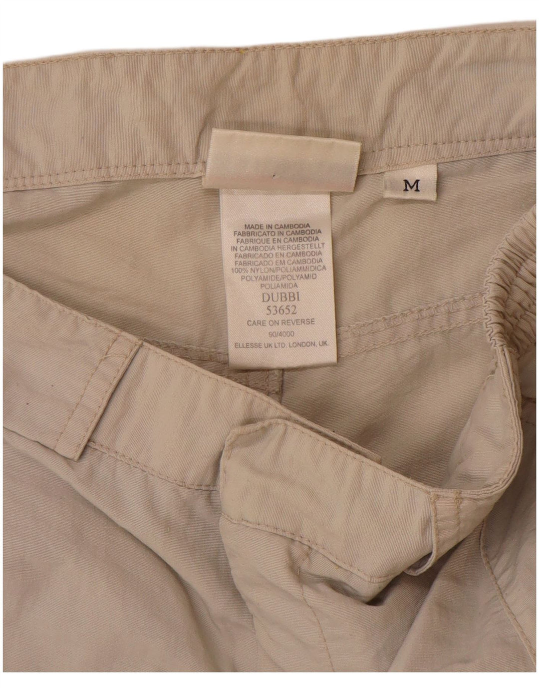 Ellesse Mens Straight Cargo Trousers Medium W30 L30 Beige Polyamide