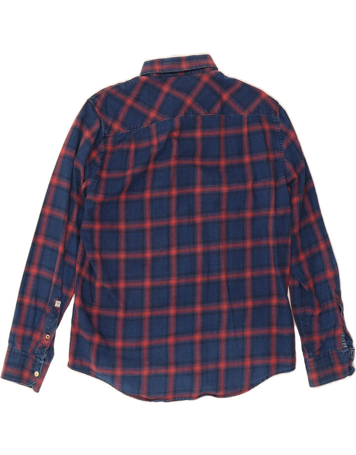 PEPE JEANS Mens Shirt Large Blue Check Cotton Vintage PEPE Jeans and Second-Hand PEPE Jeans from Messina Hembry 