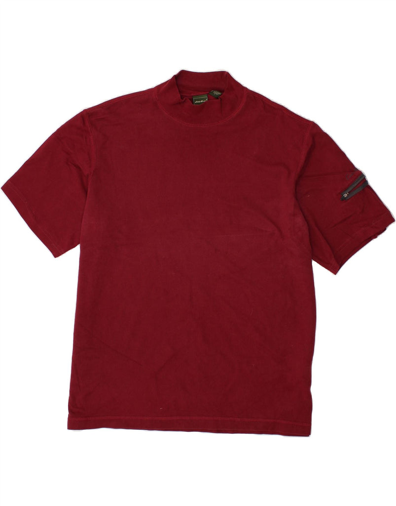 EDDIE BAUER Mens T-Shirt Top Large Maroon Cotton | Vintage Eddie Bauer | Thrift | Second-Hand Eddie Bauer | Used Clothing | Messina Hembry 