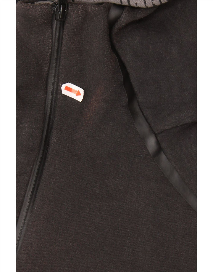 ADIDAS Mens Zip Hoodie Sweater Medium Black Cotton