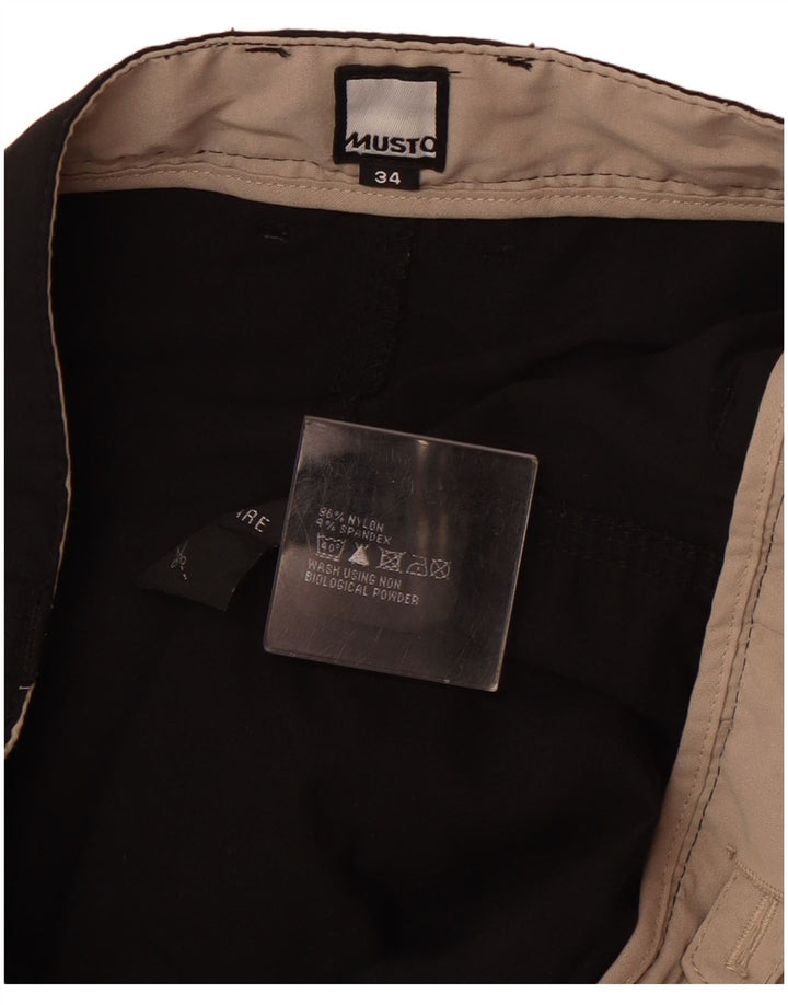 Musto Mens Evolution Cargo Shorts W34 Large  Black Nylon