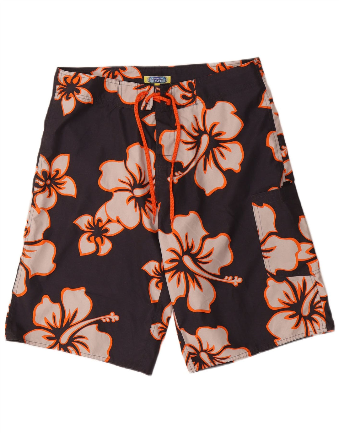 Sapore Di Mare Mens Swimming Shorts Large  Black Floral Polyester