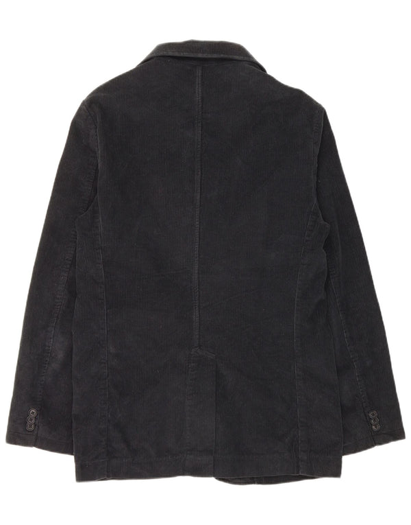 Woolrich Mens 3 Button Corduroy Blazer Jacket UK 36 Small Navy Blue Cotton