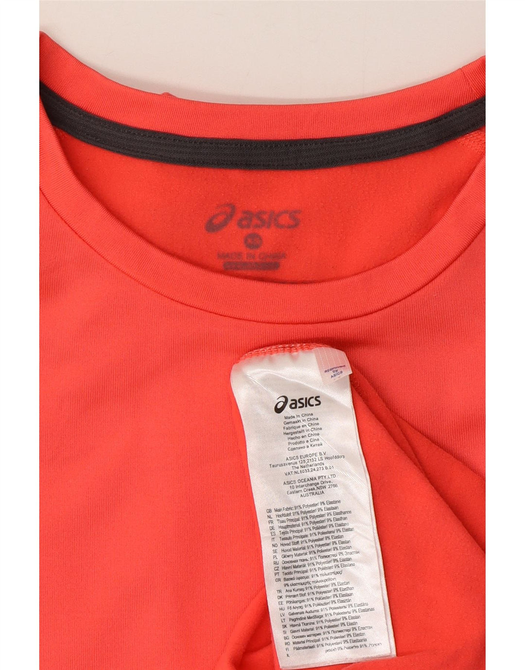 Asics Womens Top Long Sleeve UK 6 XS Pink Colourblock Polyester