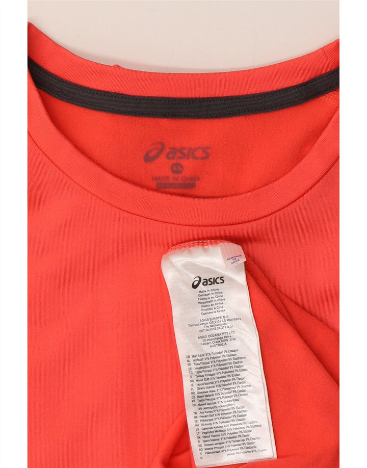 Asics Womens Top Long Sleeve UK 6 XS Pink Colourblock Polyester