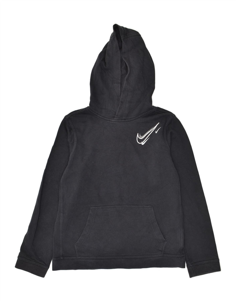 NIKE Boys Hoodie Jumper 15-16 Years XL  Black Cotton | Vintage Nike | Thrift | Second-Hand Nike | Used Clothing | Messina Hembry 