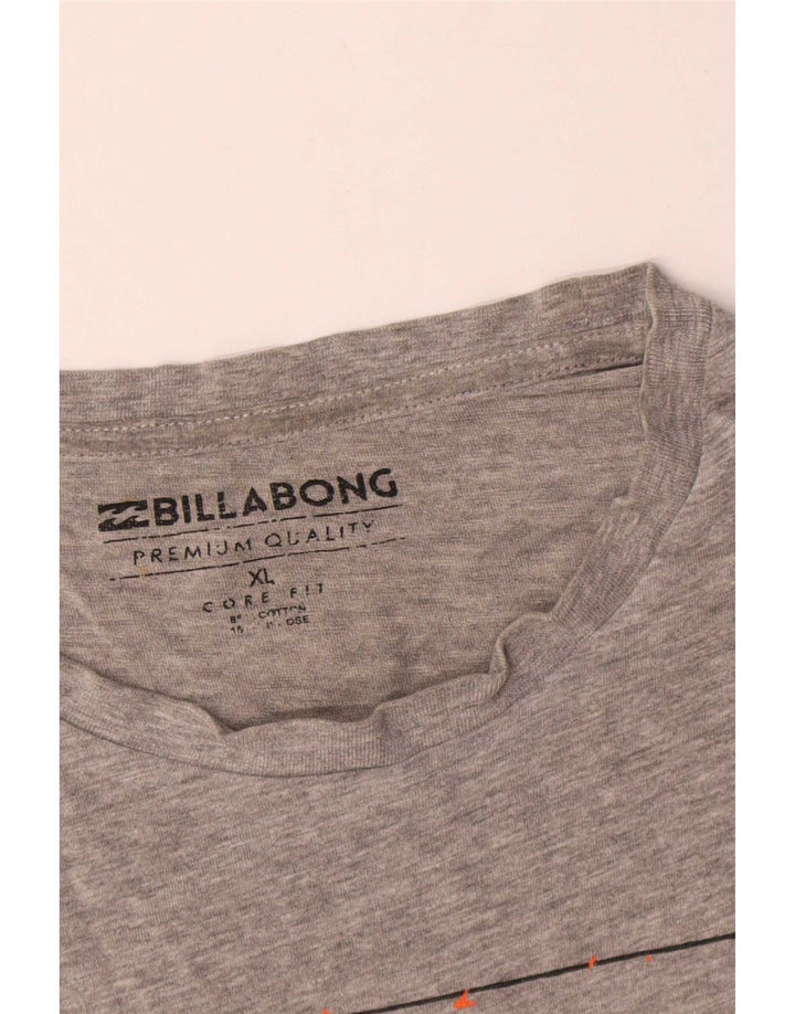 Billabong Mens Core Fit Graphic T-Shirt Top XL Grey Cotton