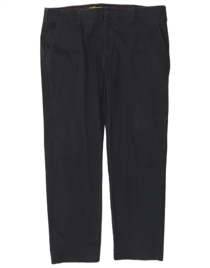 LEE Mens Extreme Motion Straight Chino Trousers W40 L32 Navy Blue Cotton