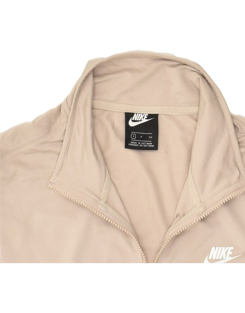 NIKE Mens Tracksuit Top Jacket Small Beige Polyester | Vintage Nike | Thrift | Second-Hand Nike | Used Clothing | Messina Hembry 