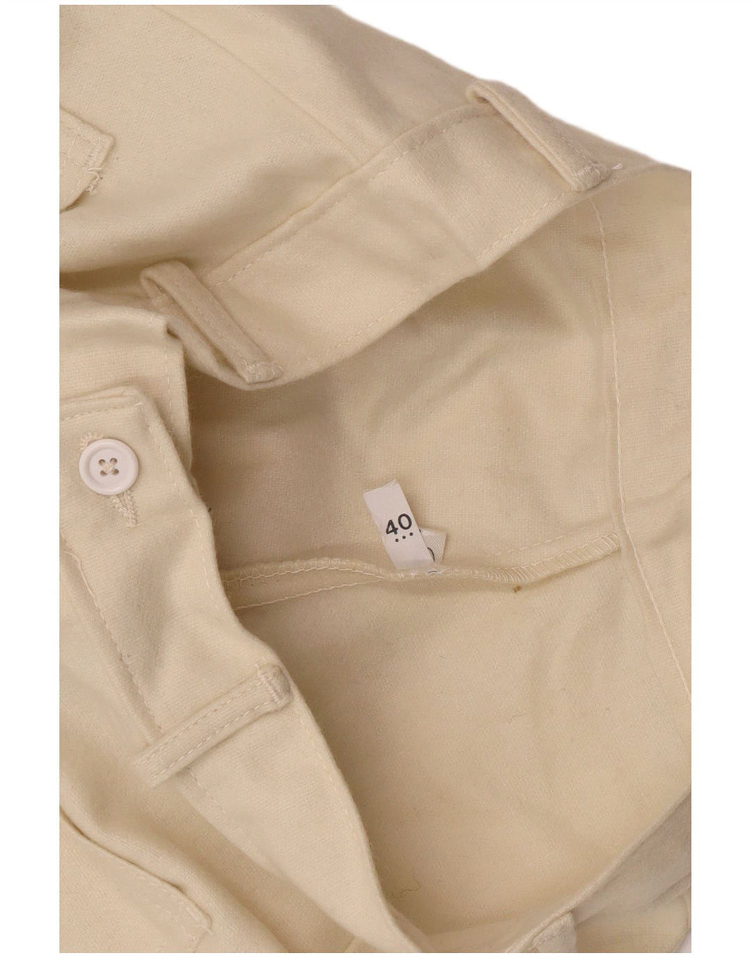Vintage Womens Bootcut Trousers IT 40 Small W26 L33 Off White