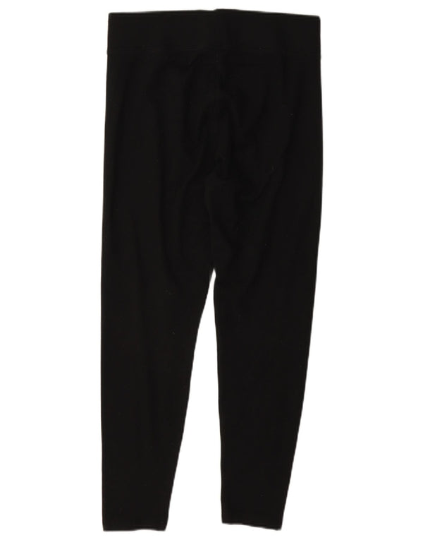 Marks & Spencer Womens Crop Leggings UK 10 Small Black Polyester