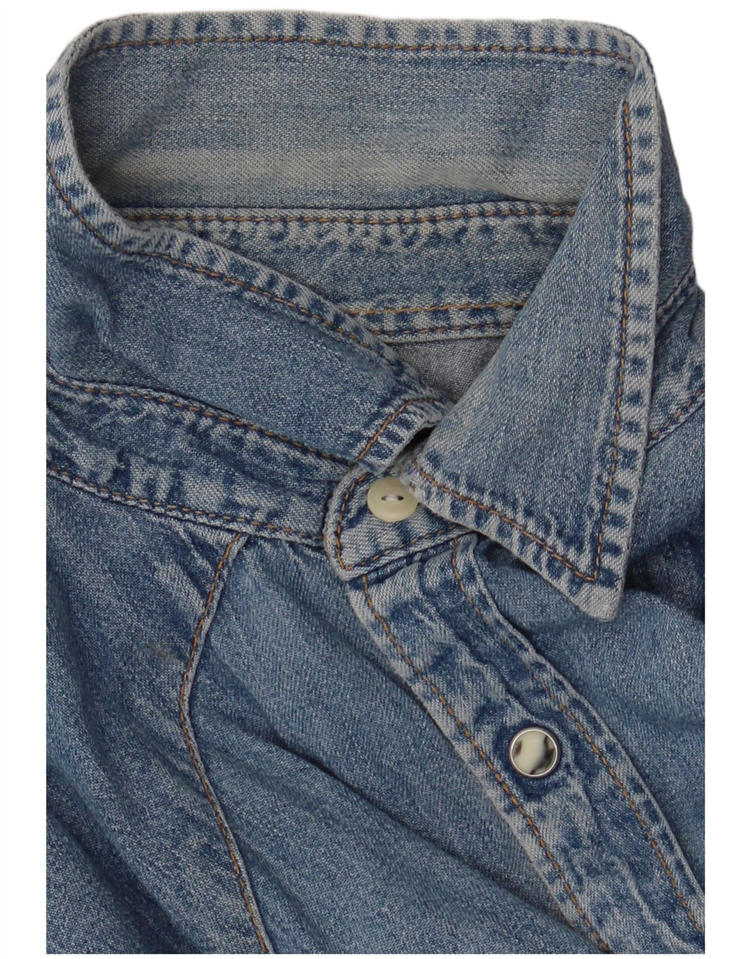 Lee Mens Denim Shirt Medium Blue Cotton