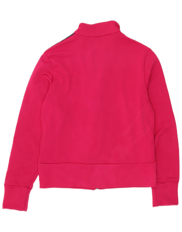 Adidas Womens Tracksuit Top Jacket UK 12 Medium Pink Polyester