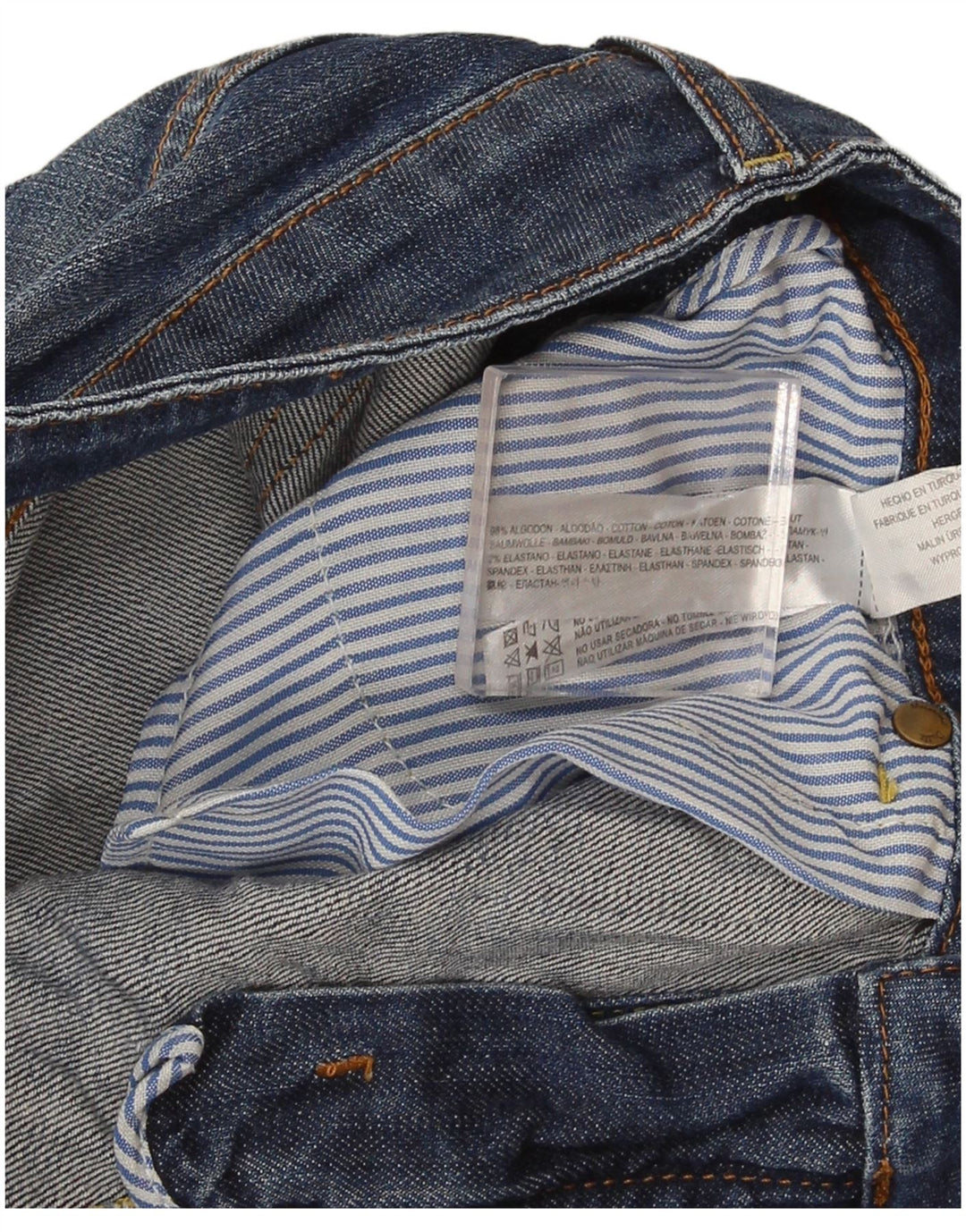 Massimo Dutti Womens Denim Shorts EU 38 Small W28  Blue Cotton