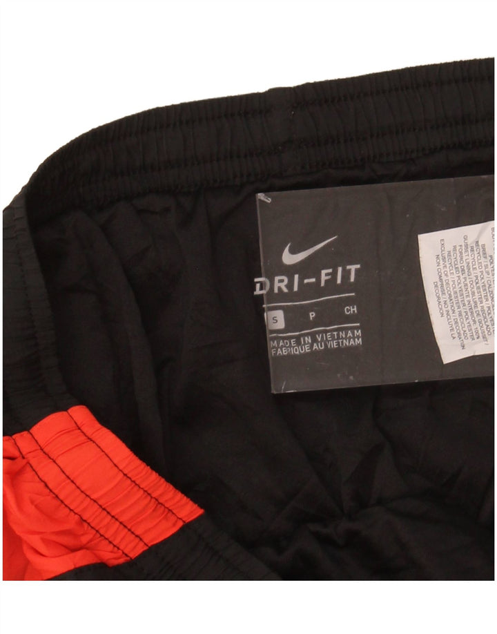 NIKE Womens Dri Fit Sport Shorts UK 10 Small Black Colourblock Polyester
