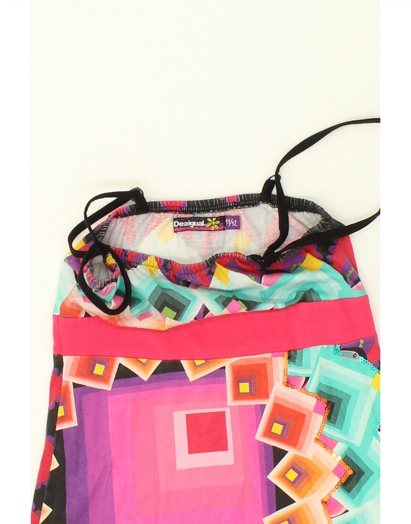 DESIGUAL Girls Bubble Dress 11-12 Years Multicoloured Geometric | Vintage Desigual | Thrift | Second-Hand Desigual | Used Clothing | Messina Hembry 