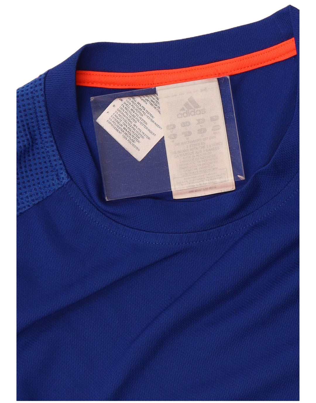 Adidas Mens T-Shirt Top Medium Blue Polyester